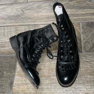 Vintage Cowtown black leather boots
